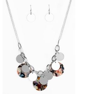 Multi color disc necklace
